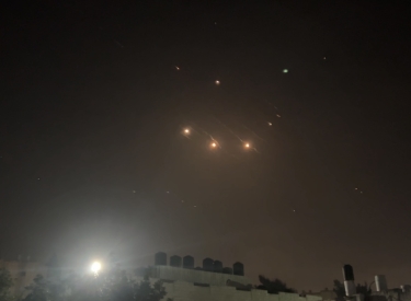 Während des iranischen Raketenangriffs: der Himmel über Jerusalem