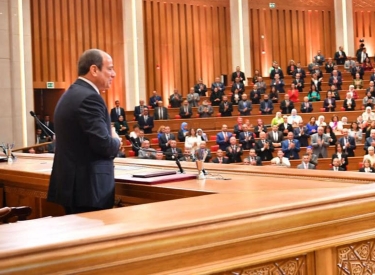 Der ägyptische Präsident Abd al-Fattah al-Sisi, am 2. April in Kairo beim Ablegen des Amtseids 